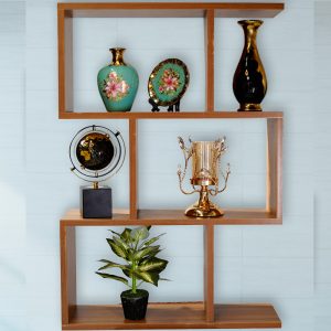Decorative, wall-mounted hanging shelf