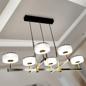 Modern LED Linear Chandelier – Elevate Your Living Space with Elegant Lighting